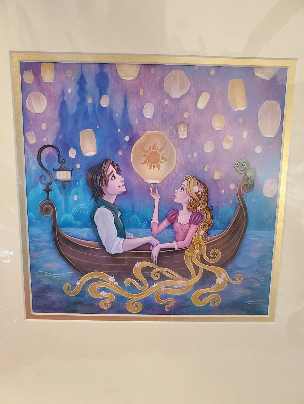 Disney's Rapunzel and Flynn Lantern Boat Wall Art - Jeremiah Ketner